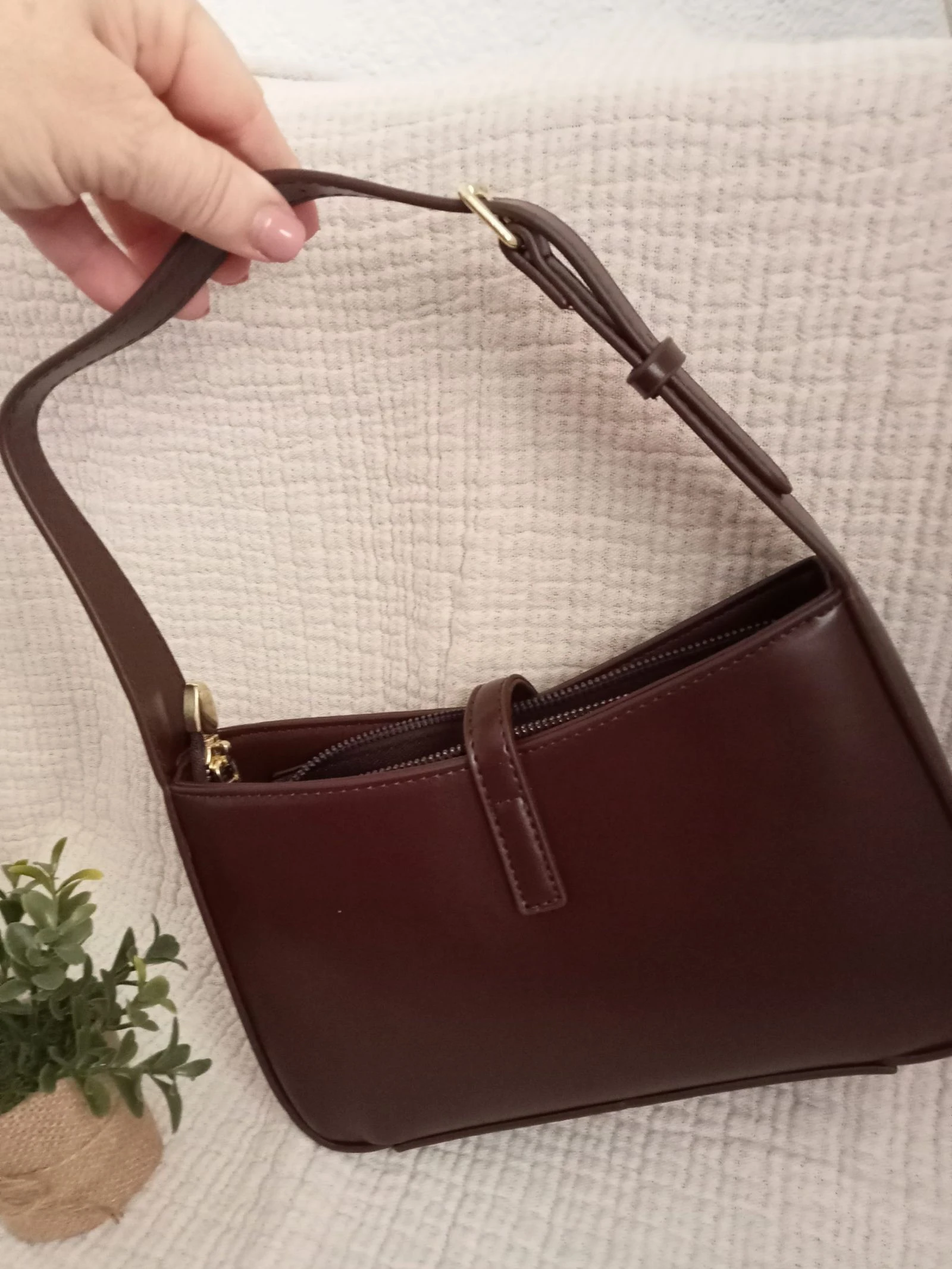Bolso de ombro marrom de luxo – photo 3
